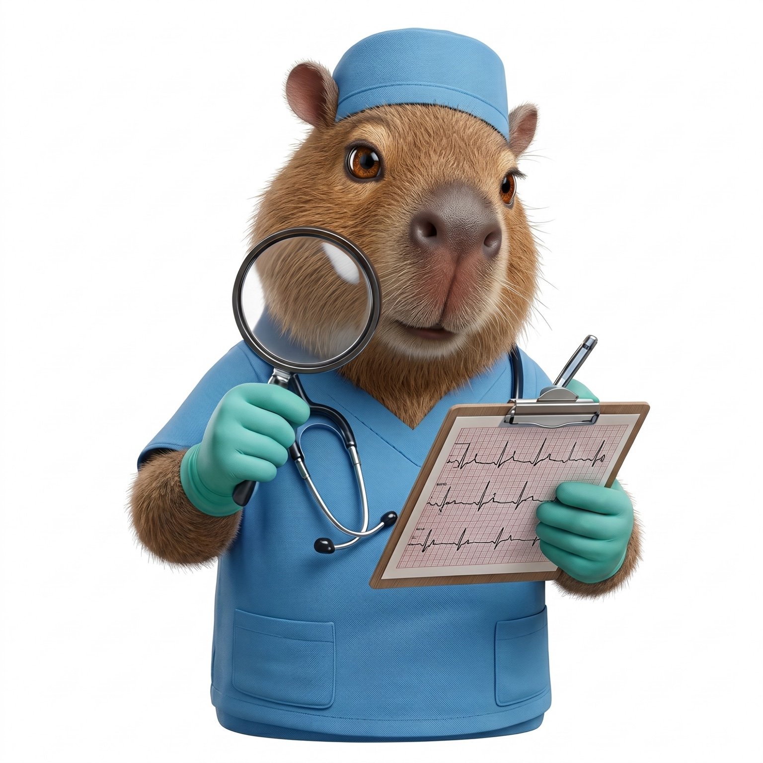 Dr. Kapibaya analizando información médica